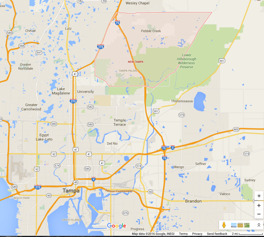 New Tampa Google Maps