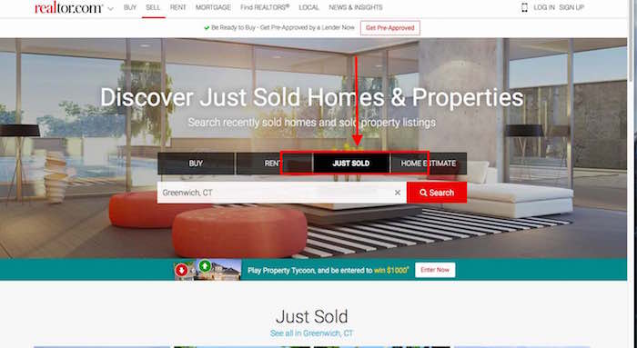 realtor.com just sold search is great for sellers that need help valuing their house