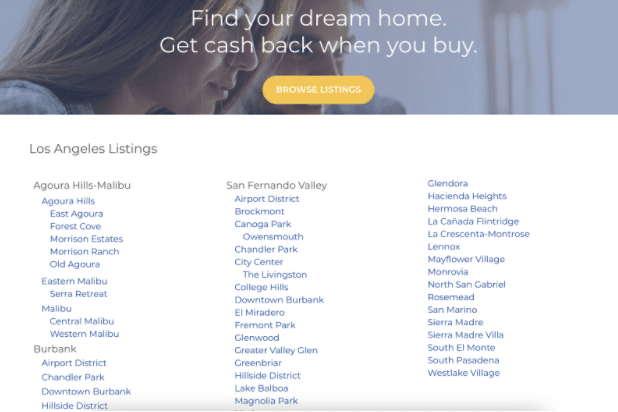 Prevu's listing search for buyers