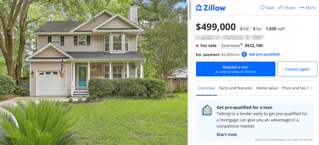 zillow listing good example