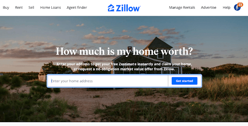 zillow-zestimate-main-page