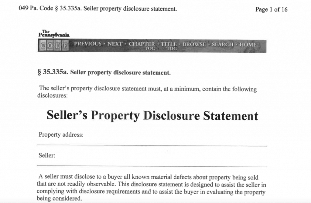 pennsylvania-property-disclosure-statement