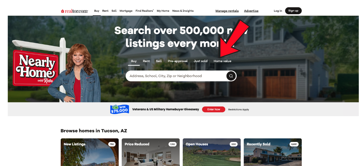 Realtor.com home value estimator