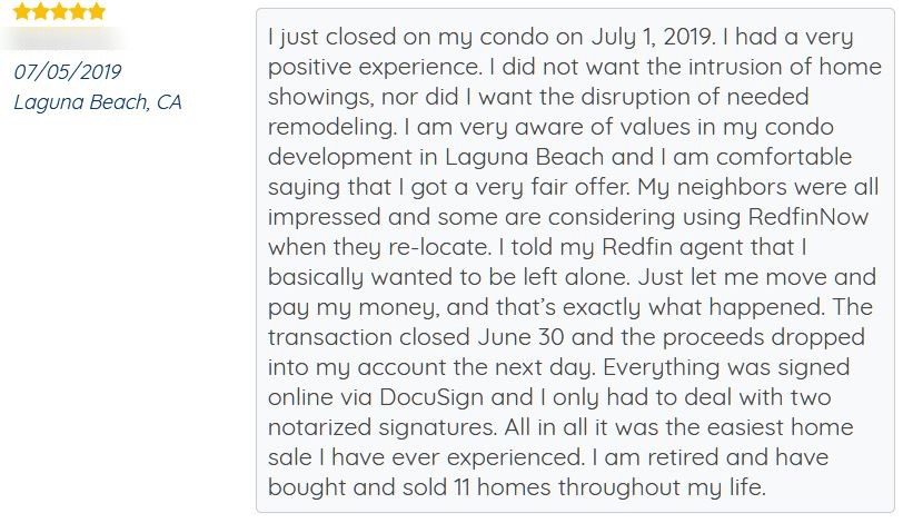 Positive Redfin Now review