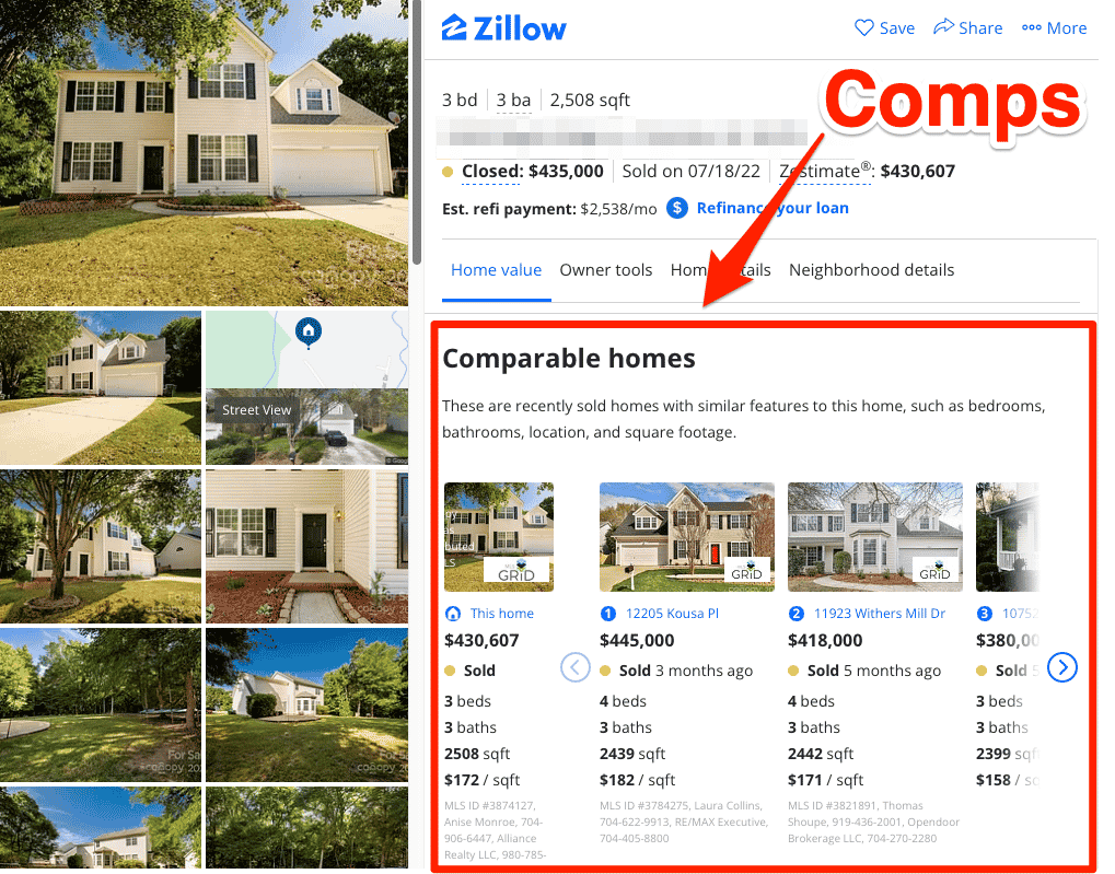 zillow-home-value-estimator-comparables